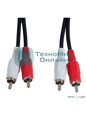 Кабель PERFEO 2xRCA вилка - 2xRCA вилка, длина 5 м