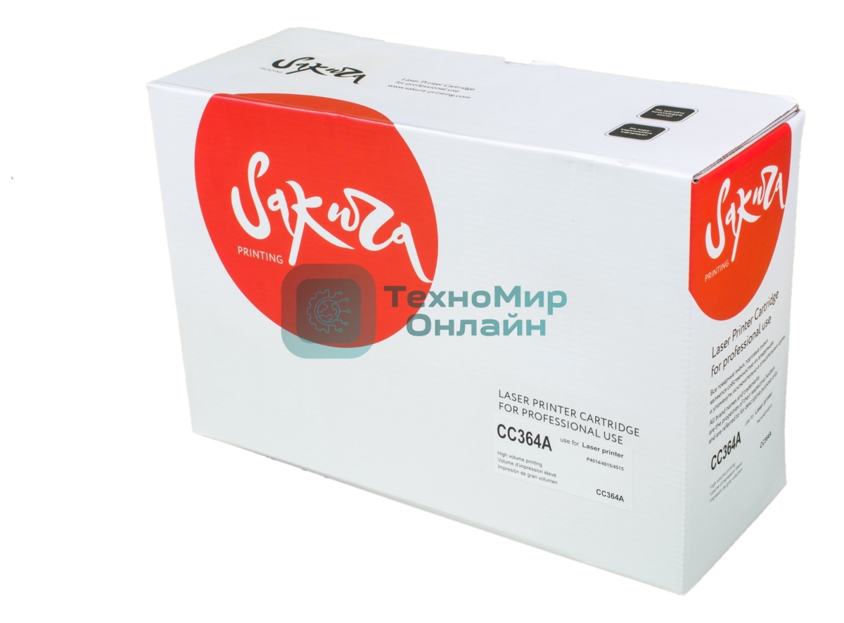 Картридж лазерный Sakura CC364A для HP LJ P4014/P4015/P4515, черный, 10000 к.