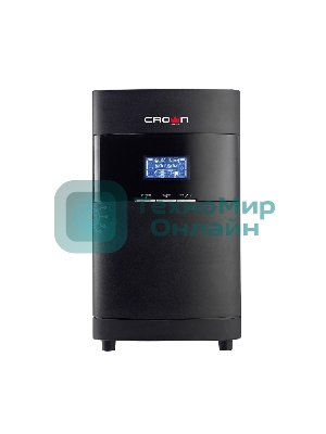 Источник бесперебойного питания CROWN On-Line CMUOA-350-2K EURO 2000VA/1800W, корпус металл, TOWER, АКБ 6*12V/7AH, PF-0.9, AVR 110-300V, порт RJ-11/45+USB/RS-232, EPO, розетки 4*EURO, входной кабель 2 м, вентилятор охлаждения, автомат, слот для SNMP, порт для доп. батарейных кабинетов, ПО