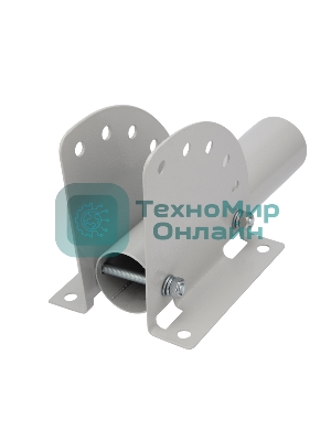 Кронштейн для консольного светильника Rexant КР-3.1 накладного монтажа или под бандажную ленту с переменным углом серый (сталь 2 мм, 230х150х150, Ø 57)