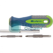 Отвертка Сибртех комбинированная SL5,0/Ph1, SL6,0/Ph2