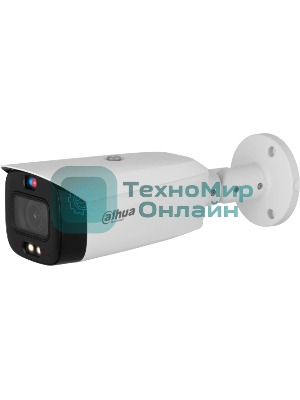 Уличная цилиндрическая IP-видеокамера TiOC DAHUA DH-IPC-HFW3849T1P-ZAS-PV-S5 с ИИ и активным сдерживанием 8Мп, 1/2.8” CMOS, моторизованный объектив 2.7~13,5мм (5x), видеоаналитика, ИК 50м, LED 40м