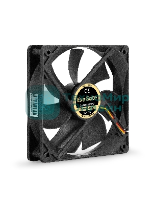 Вентилятор для корпуса ExeGate ExtraSilent ES12025S3PM черный, 120 мм, 1350 об/мин, 23 дБ, 3 pin