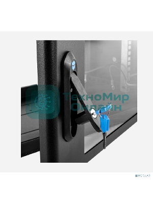 Шкаф коммутационный ЦМО (ШРН-9.500-9005) настенный 9U 600x529 мм пер. дв. стекл 200 кг черный 470 мм 180 град.