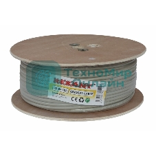 Кабель коаксиальный Rexant RG-8X, 50 Ом, CCS/Al/Al, 75%, бухта 100 м, серый