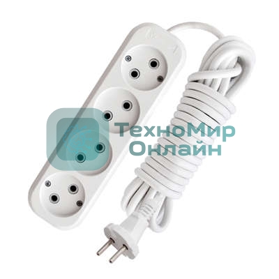 Удлинитель 4х3 м без заземл. 10А IP20 Е-204 АБС-пл. ПВС 2х0.75 UNIVersal 9631968