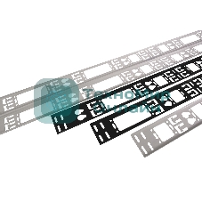 Вертикальный кабельный органайзер ЦМО в шкаф, ширина 75 мм 42U, черный (ВКО-М-42.75-9005)