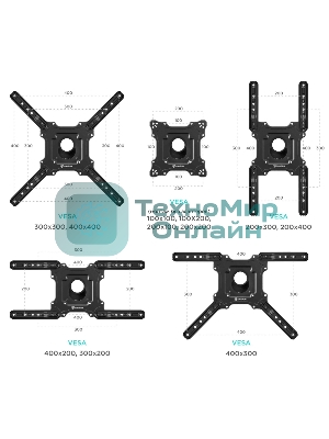 Кронштейн ONKRON NP40 черный 32-65