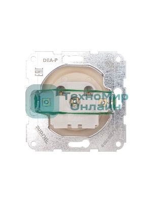 Розетка Kranz 1-ая DEA керамика б/з с/у 10А мех. бежевый (1/10/120)