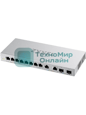 Коммутатор Zyxel XGS1010-12-ZZ0102F 8x1 Гбит/с 2x2.5 Гбит/с 2SFP+ неуправляемый