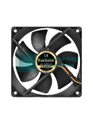 Вентилятор для корпуса ExeGate ExtraSilent ES12025S3PM черный, 120 мм, 1350 об/мин, 23 дБ, 3 pin