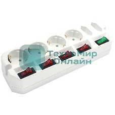 Сетевой удлинитель Most A10 5м (6 розеток) белый (пакет ПЭ)