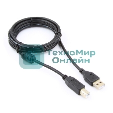 Кабель Gembird USB 2.0 PRO для соед. 1.8м AM/BM позол.конт., фер.кол., пакет