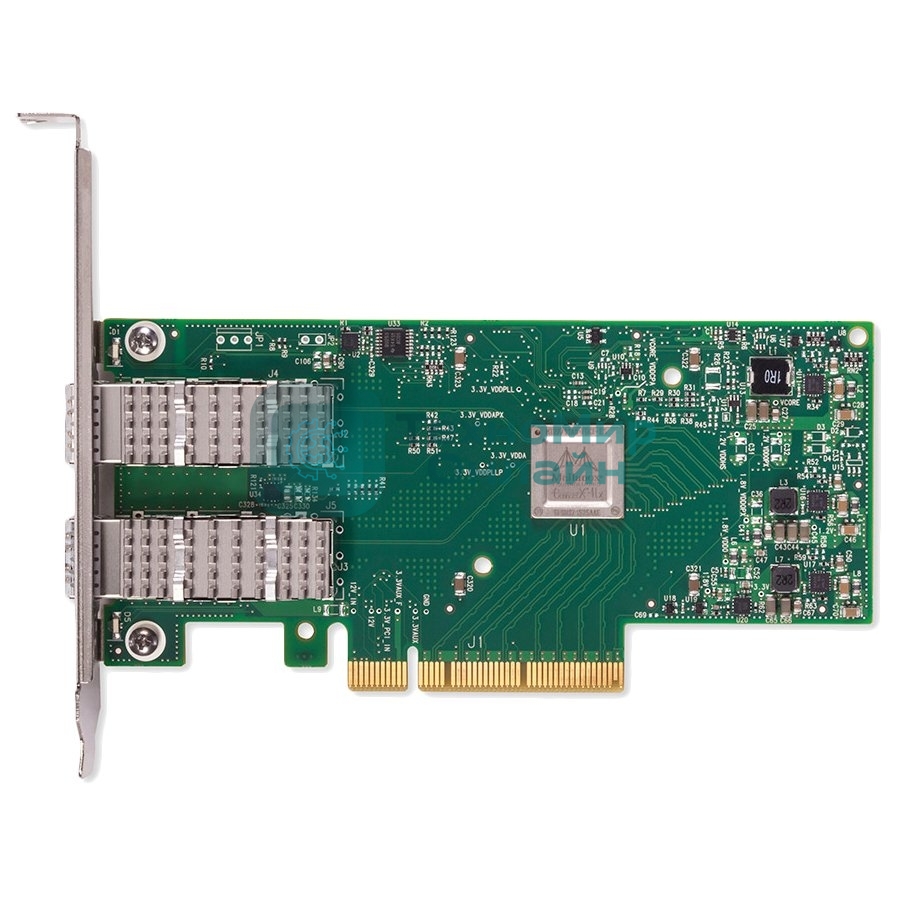 Сетевая карта ConnectX-4 Lx EN network interface card, 25GbE dual-port SFP28, PCIe3.0 x8, tall bracket, SR-IOV, TCP/UDP, MPLS, VxLAN, NVGRE, GENEVE, iSER, NFS RDMA, SMB Direct, ROHS R6