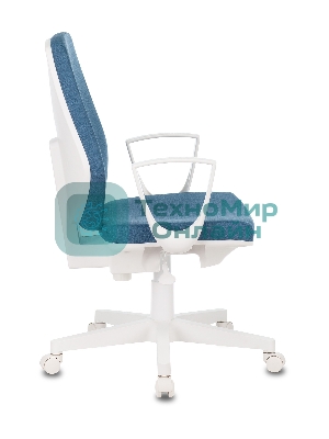 Кресло Бюрократ CH-W545 синий, экокожа, 120 кг, механизм качания