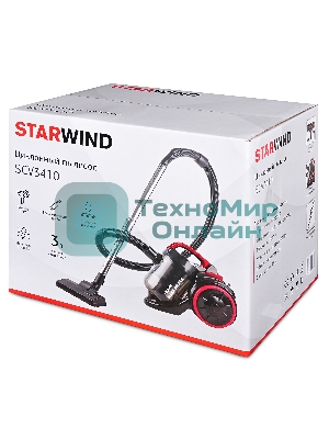 Пылесос Starwind SCV3410 1800Вт черный/бордовый