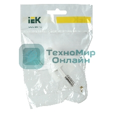 Вилка IEK EVP11-16-01-K01 ВПу11-01-Ст разборная угловая с з/к 16А белая
