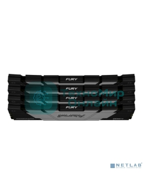 Оперативная память Kingston Fury Renegade, 64Gb (4x16GB), DDR4, 3600MHz, CL16, DIMM, с радиаторами, серый/черный