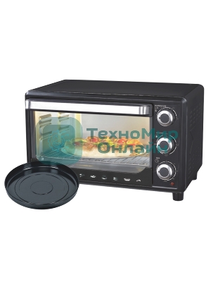 Мини-печь Sakura SA-7000BP 27л, духовка 1500Вт, механ.управление, чёрный