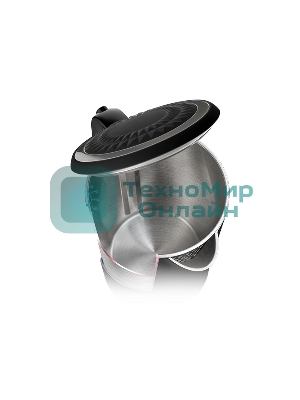 Чайник электрический Centek CT-0020 черный металл 1.7 л, 2200 Вт, бесшовная колба, двойные стенки