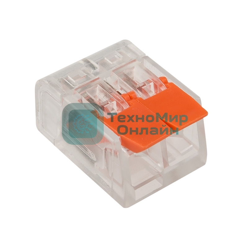 Универсальная компактная клемма Rexant 2-проводная до 4,0 мм² (50 шт./уп.)