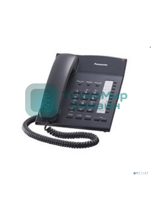 Телефон проводной Panasonic KX-TS2382RUB черный индикатор вызова,повторный набор последнего номера,4 уровня громкости звонка