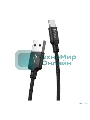 Кабель HOCO X14 черный HC-62868 USB - USB Type-C, 1m, 2A, Нейлон