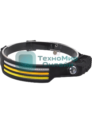 Фонарь налобный Gauss GFL412 черный 13Вт лам.:светодиодный встроенный аккумулятор