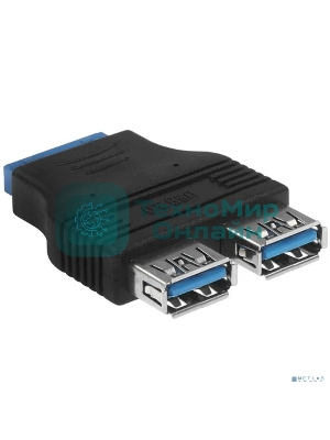 Переходник с материнской платы Espada Ei20U32, 20pin female на 2 порта USB 3.0 female (Ei20U32) (45366)