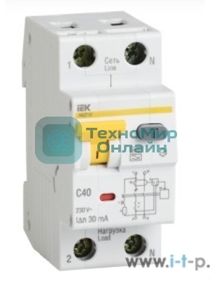 Выключатель автоматический дифференциального тока IEK MAD22-5-050-C-100 АВДТ 32 C50 100мА