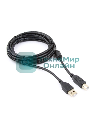 Кабель Gembird USB 2.0 PRO для соед. 3.0м AM/BM позол.конт., фер.кол., пакет