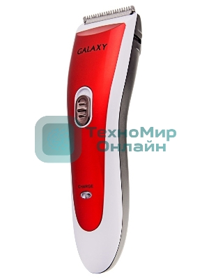 Набор для стрижки Galaxy Line GL 4157, красный с белым, лезвие шириной 40 мм, 45 мин непрер. работы, 2 насадки-расчески, лезвия из высококачественной японской нержавеющей стали, индикатор работы и заряда, эргономичный дизайн
