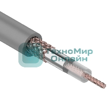 Кабель коаксиальный Rexant RG-58 A/U, 50 Ом, Cu/Al/Cu, 64%, бухта 100 м, серый
