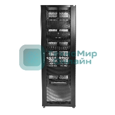 Шкаф серверный ЦМО ШТК-СП-48.8.12-48АА-9005 48U 800x1190 мм пер. дв. перфор. задн. дв. перфор. 2-хст. 2 бок. пан. направл. под закл. гайки 1350 кг черный