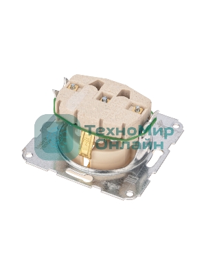 Розетка Kranz 1-ая DEA с/з з/ш с/у 16А мех. бежевый (1/10/120)