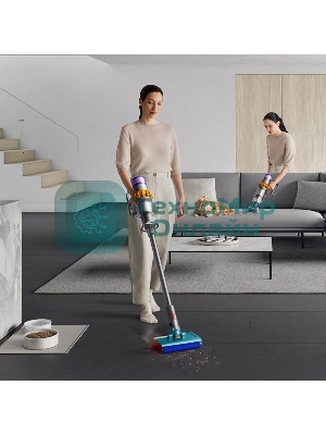 Пылесос вертикальный Dyson V15s Detect Submarine (448798-01) серый, питание от аккумулятора, 240 Вт, уборка влажная/сухая, пылесборник 0,76 л, работа от АКБ max 60 мин.