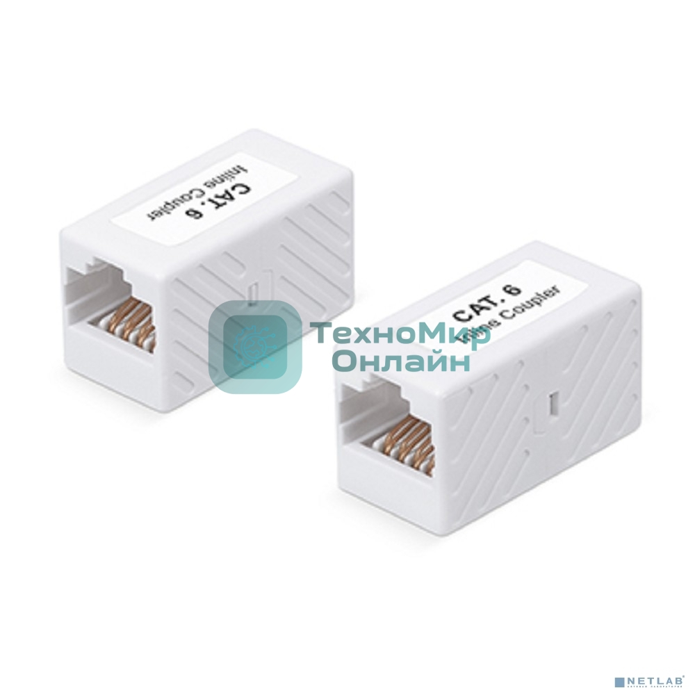 Проходной адаптер (coupler) Cabeus, RJ45(8p8c), кат. 6, неэкр., белый