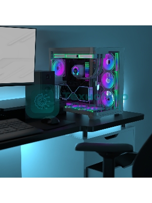 Компьютерный корпус без блока питания Case Raijintek ATREUS BT4, Midi-Tower, TG, 4x120мм ARGB, 2xUSB-A 3.0 + 1xUSB Type-C, E-ATX, ATX, mATX, mITX черный