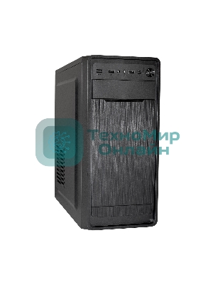 Компьютерный корпус Miditower ExeGate XP-332-UNS350 (ATX, БП UNS350 с вент. 12см, 2хUSB, аудио, черный)
