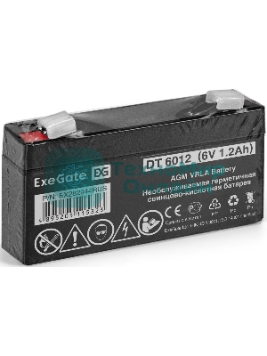 Батарея для ИБП ExeGate DT 6012 (6V 1.2Ah), клеммы F1