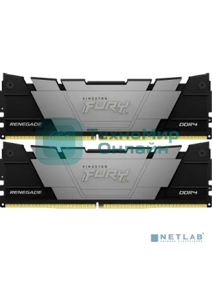 Оперативная память Kingston Fury Renegade, DDR4, 64GB (2x32 GB), 3200 MHz, CL16, DIMM, с радиатором, черный