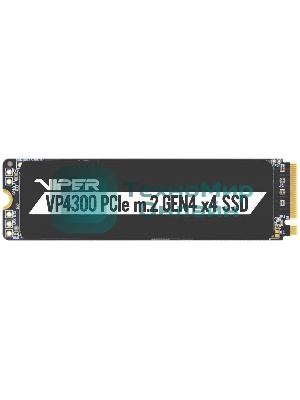 Накопитель SSD Patriot Viper VP4300, 2Tb, PCIe 4.0 x4, M.2 2280, NVMe, R/W 7400/6800, с радиатором