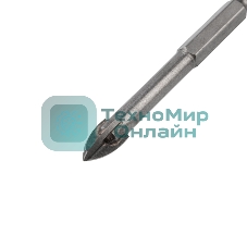 Сверло по стеклу и керамике Kranz 8 мм 4 грани шестигранный хвостовик