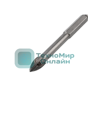 Сверло по стеклу и керамике Kranz 8 мм 4 грани шестигранный хвостовик