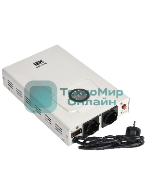 Стабилизатор напряжения IEK Slim 1.5кВА однофазный белый (IVS22-1-D15-09)