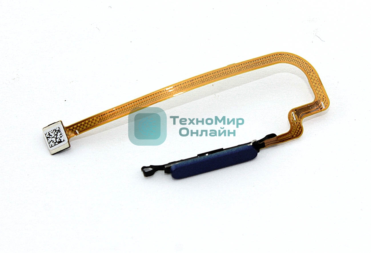 Шлейф сканера отпечатка пальца для Xiaomi Redmi 9T, Pocophone M3 синий
