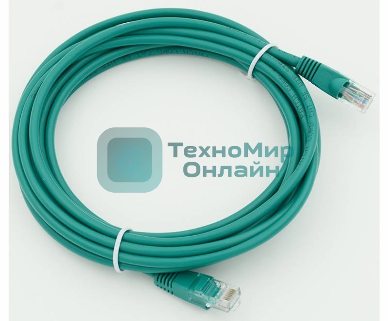Патч-корд molded 5E Copper 5m зеленый