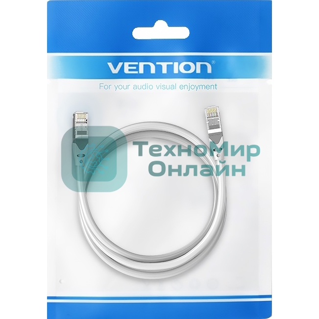 Патч-корд Vention прямой SFTP cat.6A, RJ45 - 2м. Серый