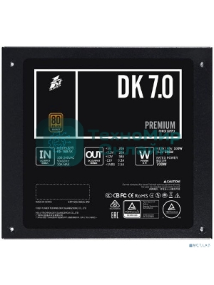 Блок питания 1STPLAYER DK PREMIUM PS-700AX, 700Вт, 80 PLUS Bronze, 120мм, черный
