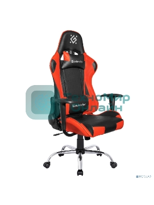 Кресло игровое Defender Azgard черный/Красный, полиуретан, 60 мм